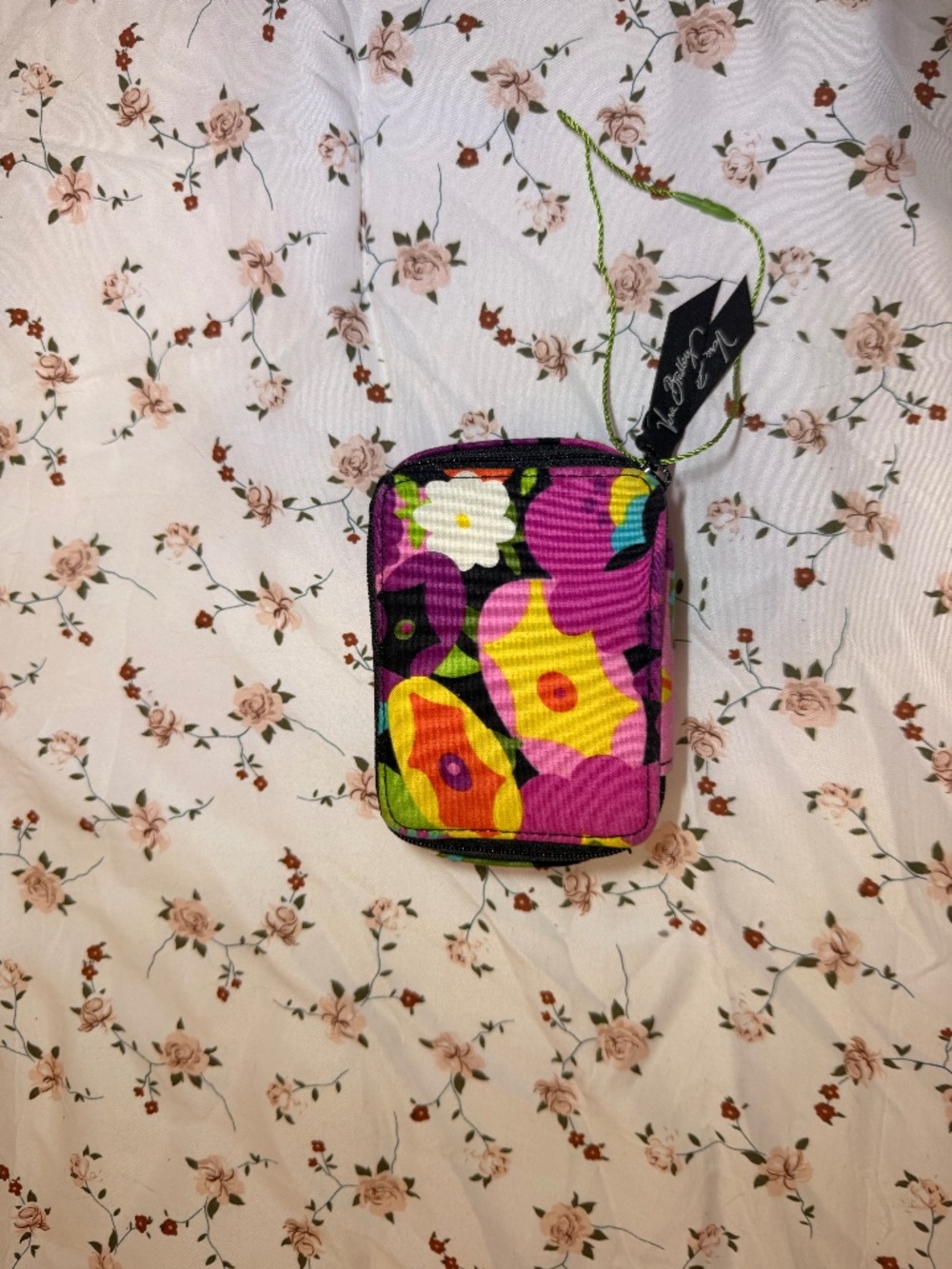 Vera Bradley Floral Zip Travel Jewelry Case Organizer